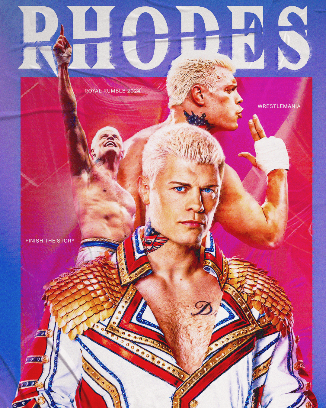 cody rhodes WWE wwe superstar WWE Raw WWE POSTER graphic design  sports Sports Design Graphic Designer visual identity