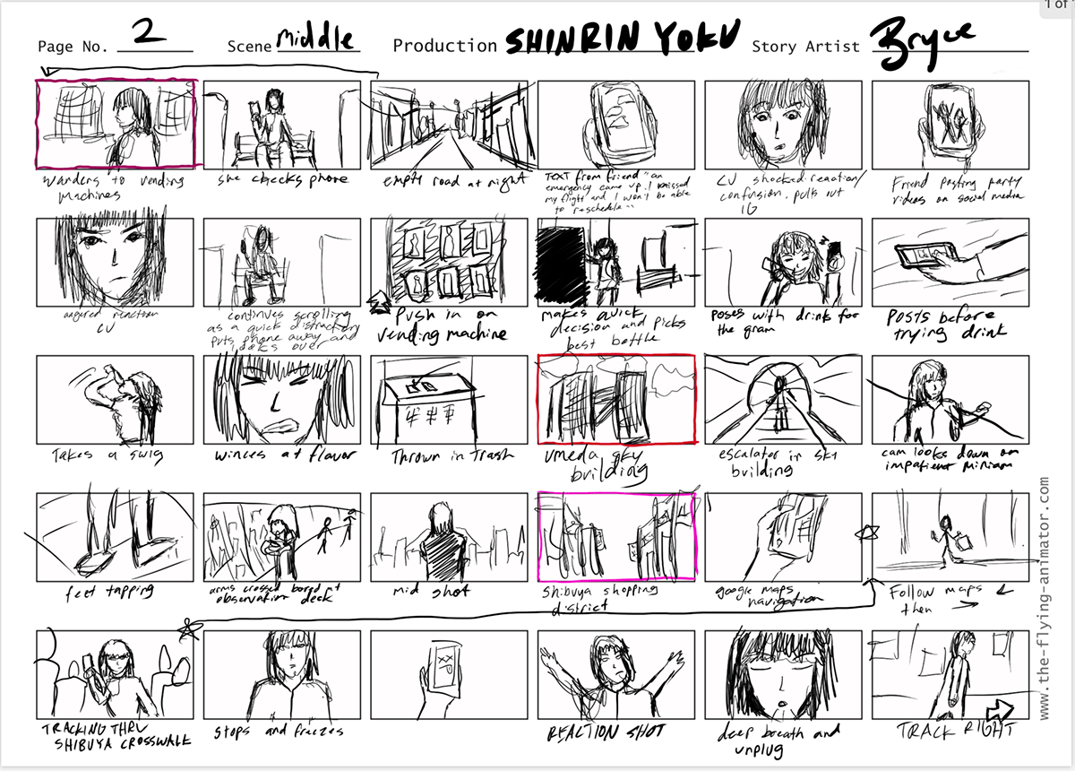 forest bath Shinrin Yoku japan short film filmmaking tokyo Premiere Pro Editing  storyboard storyboarding  