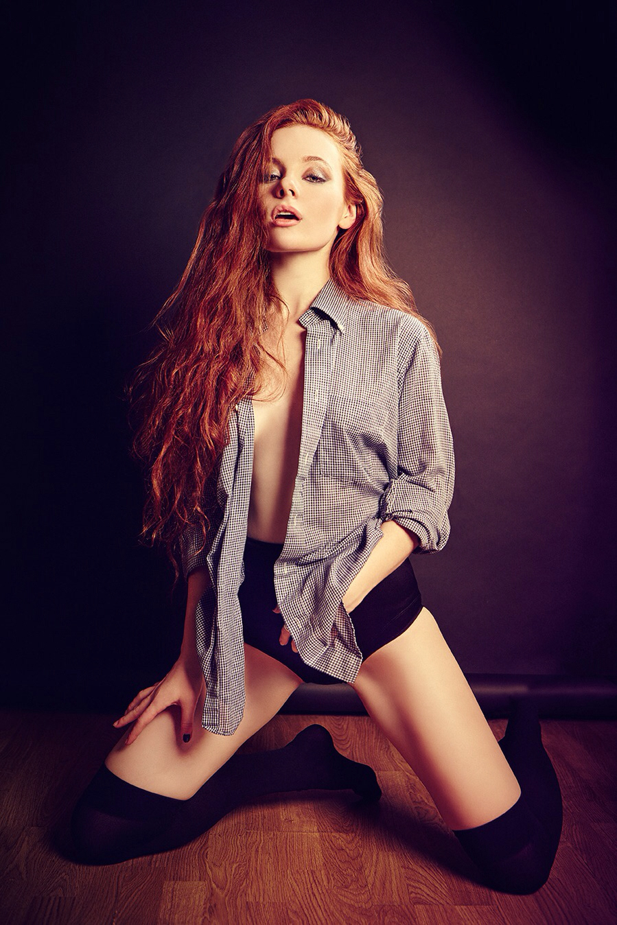 Duck Feeney model redhead portrait Fashion  beauty test