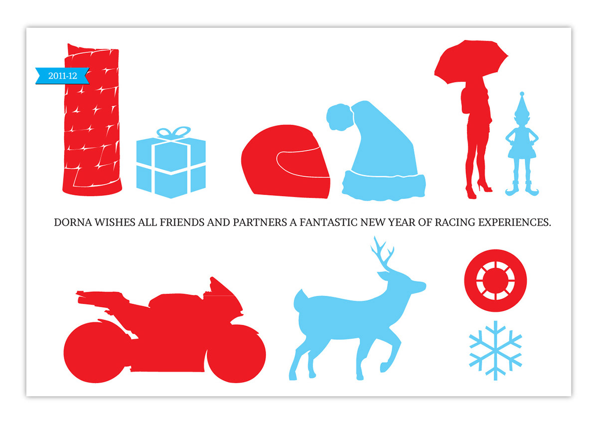 xmas Christmas motorcycle santa elf snow father christmas reindeer greeting corporate card holidays