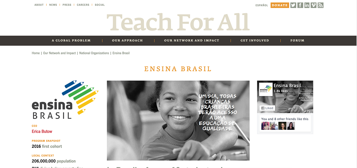 Education non-profit Brazil
