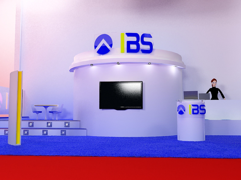 3dsmax vray Stand 3D isamm Internet Banking Exhibition 