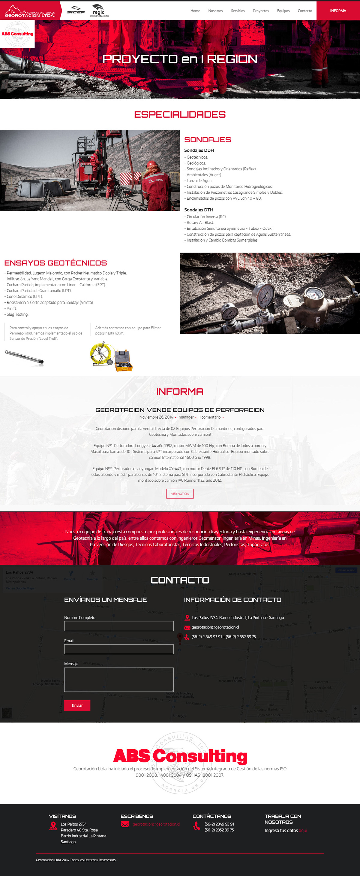 redesign web rediseño web design web GEO Mining drilling