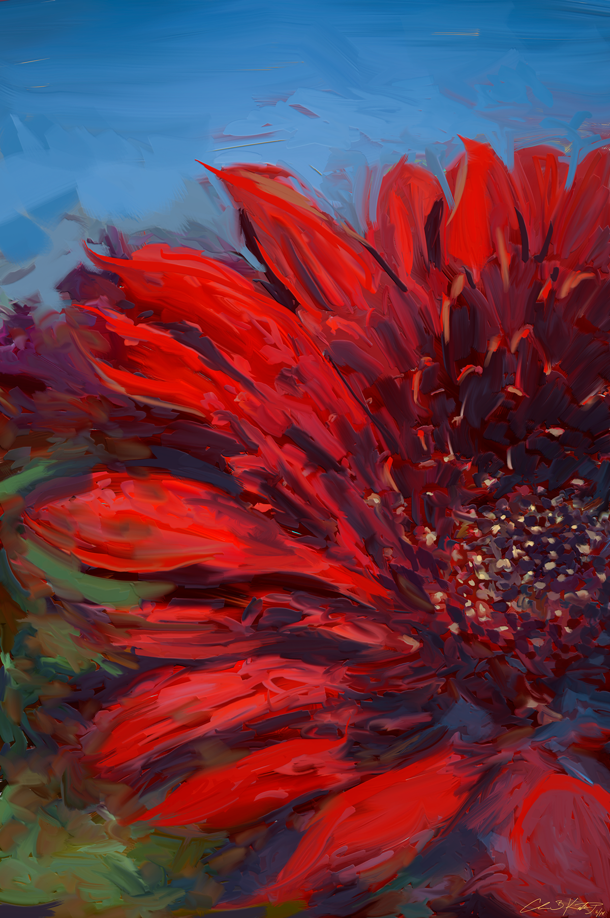 FLOWER PAINTING flower photoshop painting digital painting