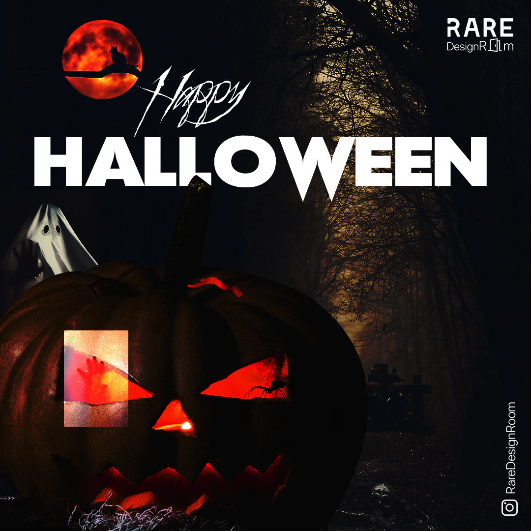 Halloween Happy Halloween instagram instgram template poster social media social media template typography  