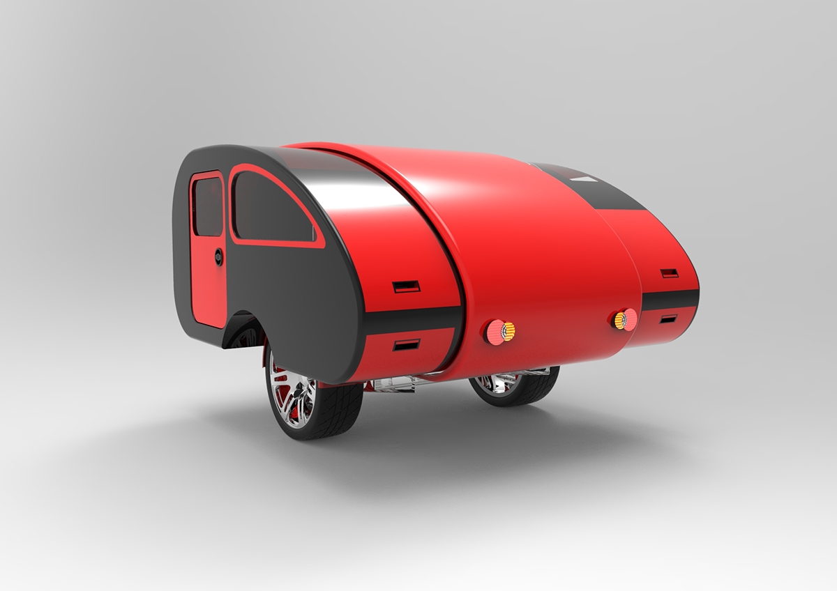 Mini Caravan Teardrop caravan camping trailer