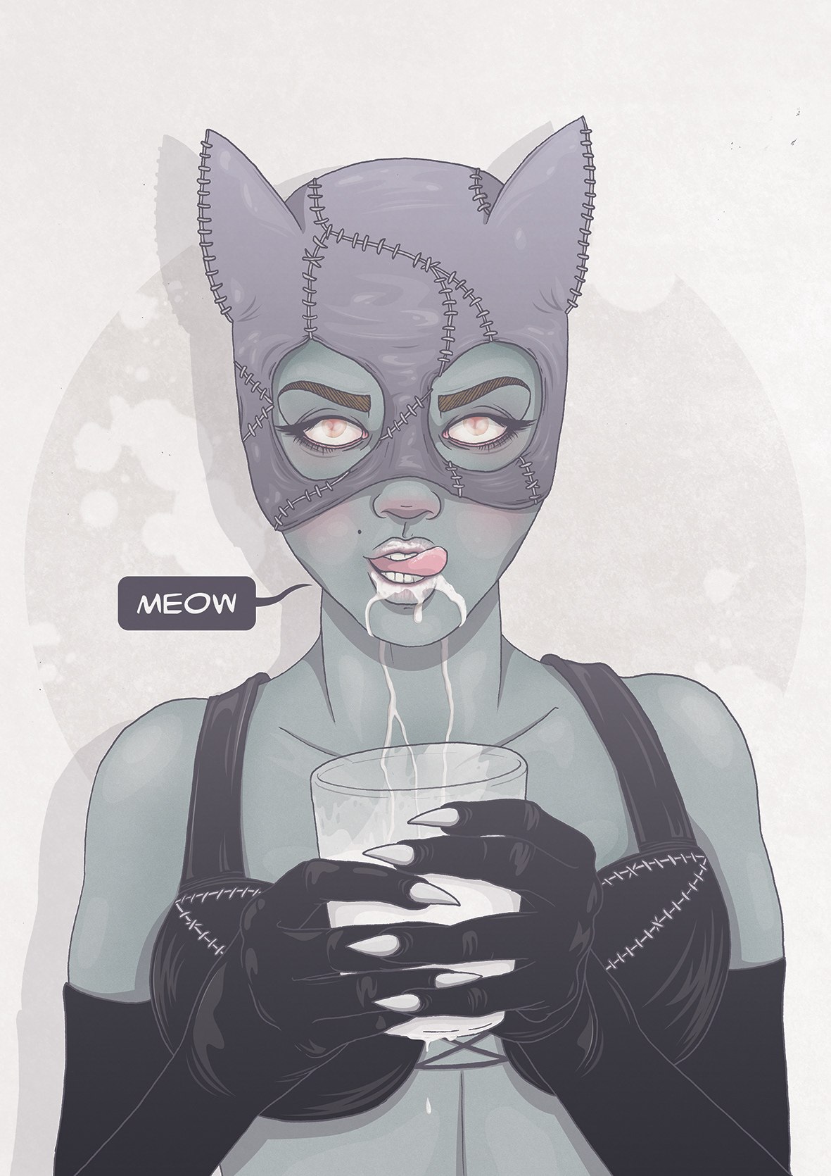 comic catwoman batman milk Cat sexy glass mask texture Character Beetlejuice JamJar rhino beetle insect