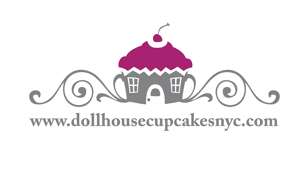 dollhouse cupcakes design Webdesign truffles creative identity business card