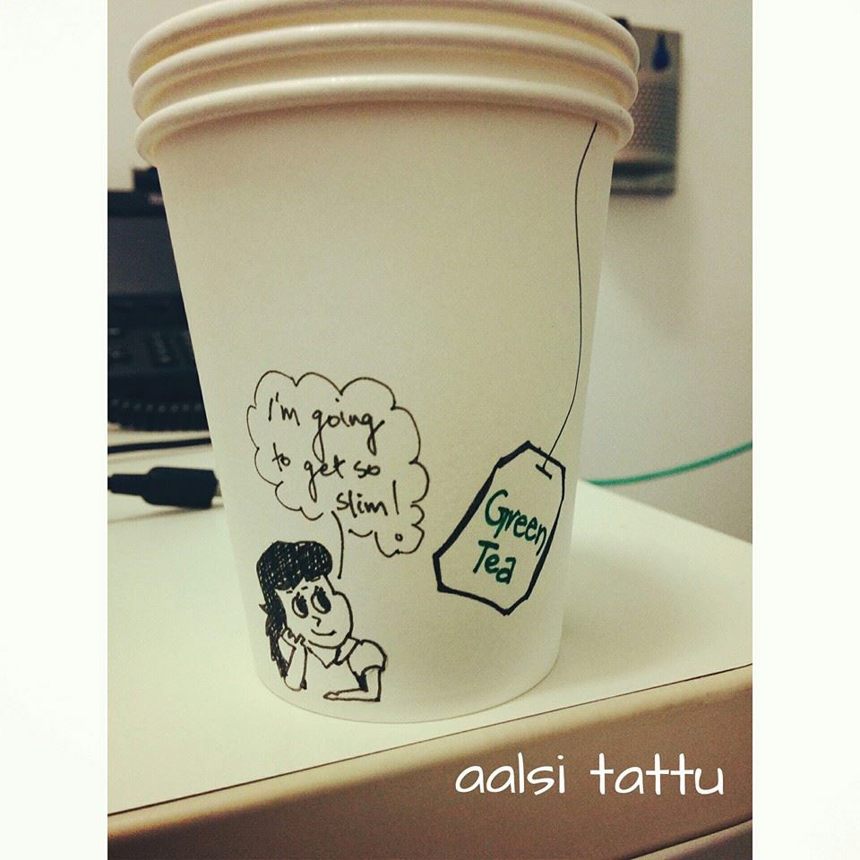 Paper cups doodling coffeecups cupdoodles simple easy coffeeart Coffee Daytoday emotions comics funny doodle art