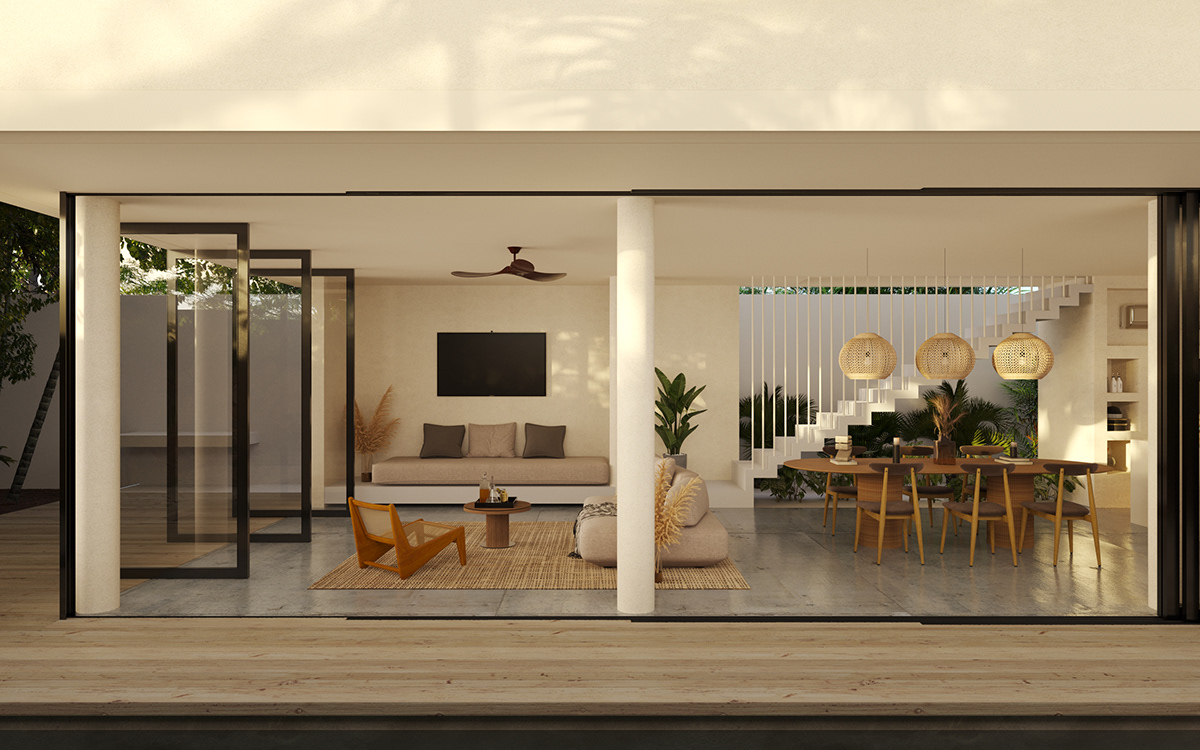 3ds max architecture archviz CGI corona interior design  modern Render tulum visualization