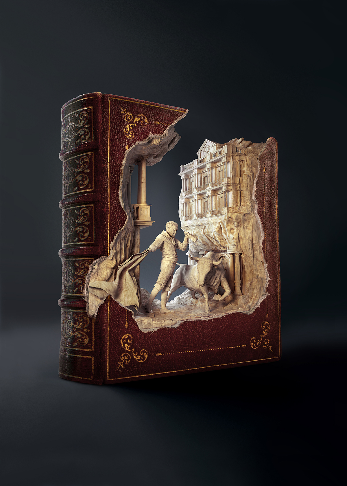 hemingway book paper sculpting Tall and short dubai CGI museum ogilvy mather chicago