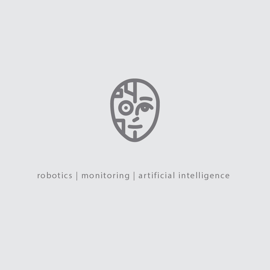 artificial intelligence Corporate Identity logo Monitoring Pictorial robot visual identity wordmark