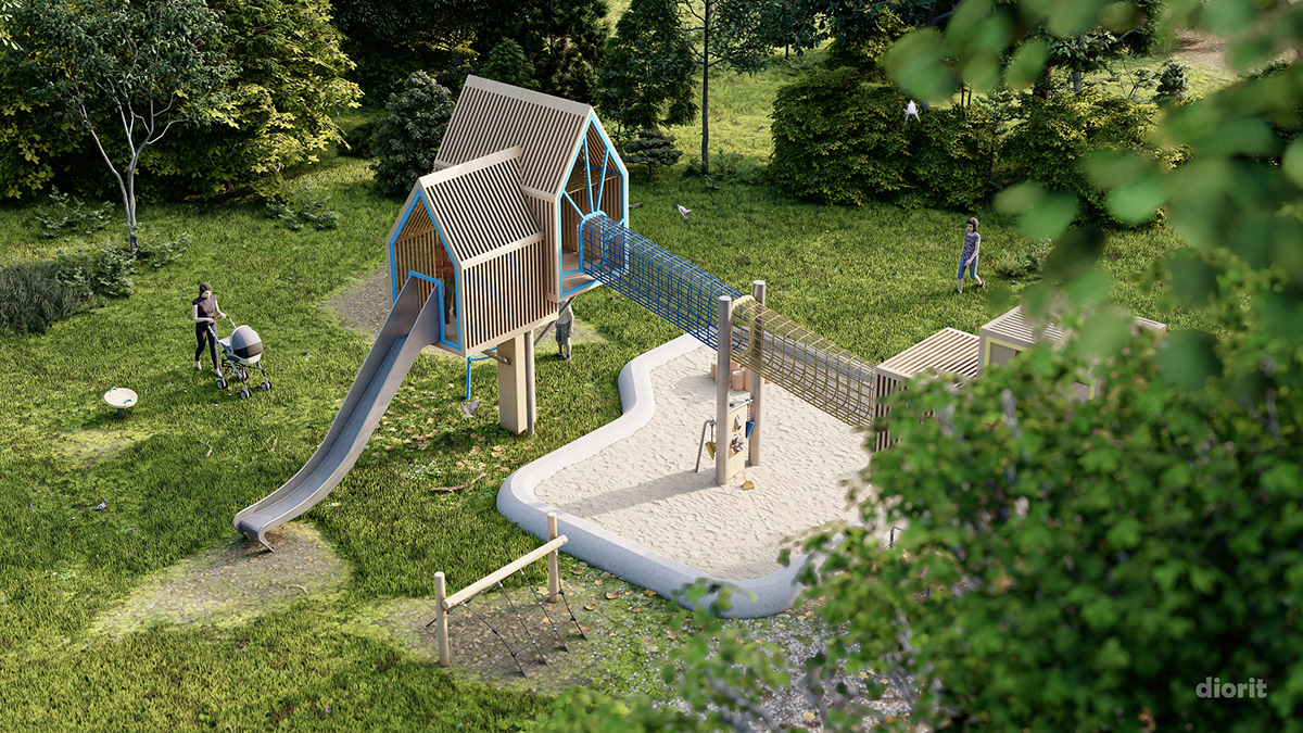Adobe Portfolio Landscape Architect Landscape Design Playground Playground design playhouse playscape