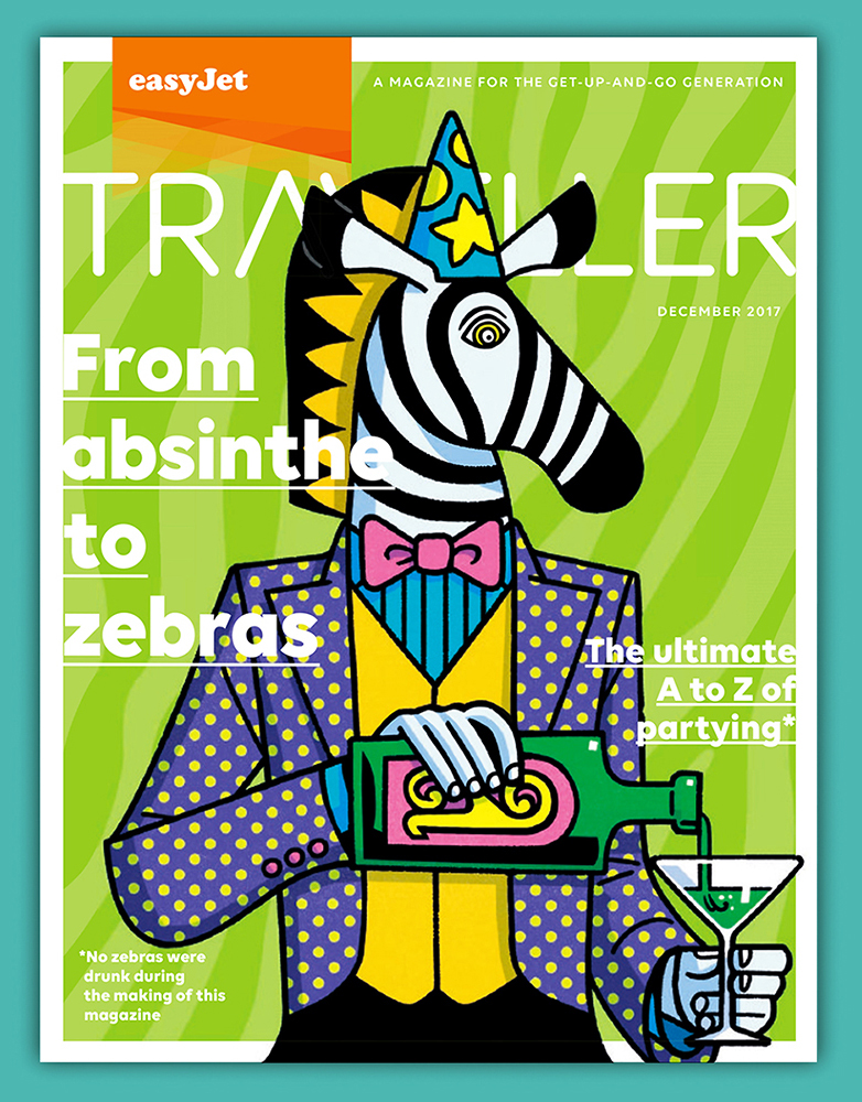 ILLUSTRATION  Studio-Takeuma zebra party magazine funny pop