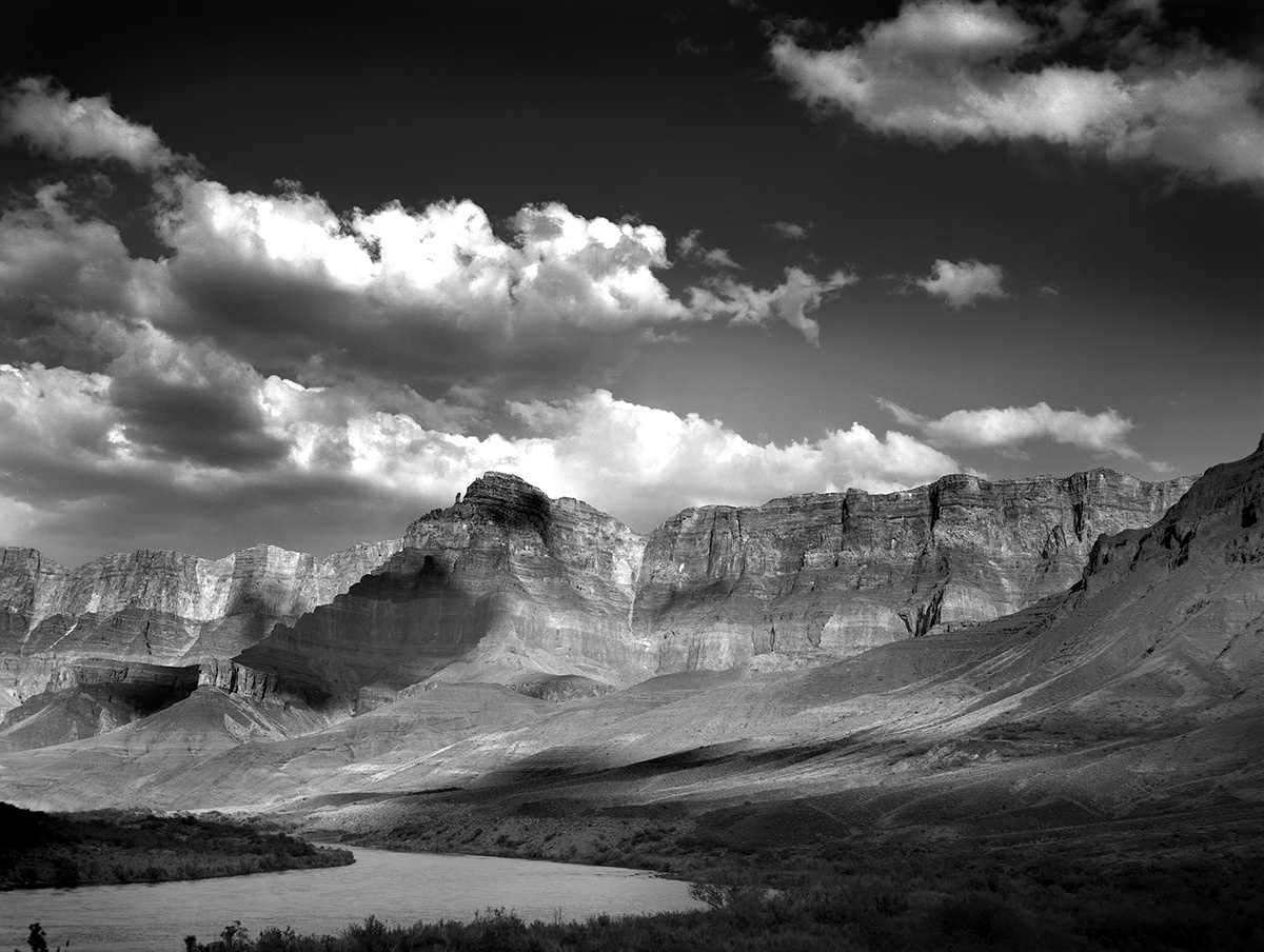 Grand Canyon landscape photography black and white