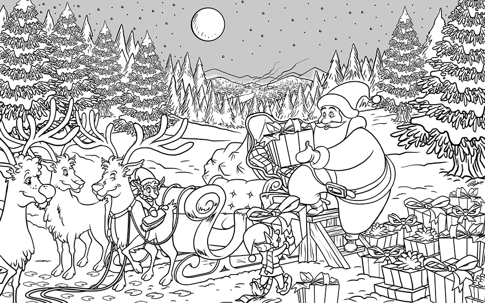 Christmas santa navidad reindeer renos trineo papa noel