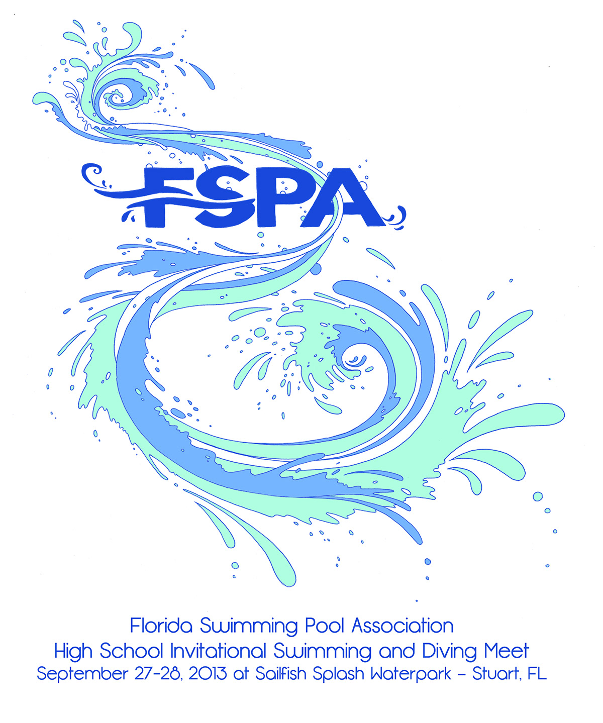 FSPA florida Pool swim Meet dive water logo