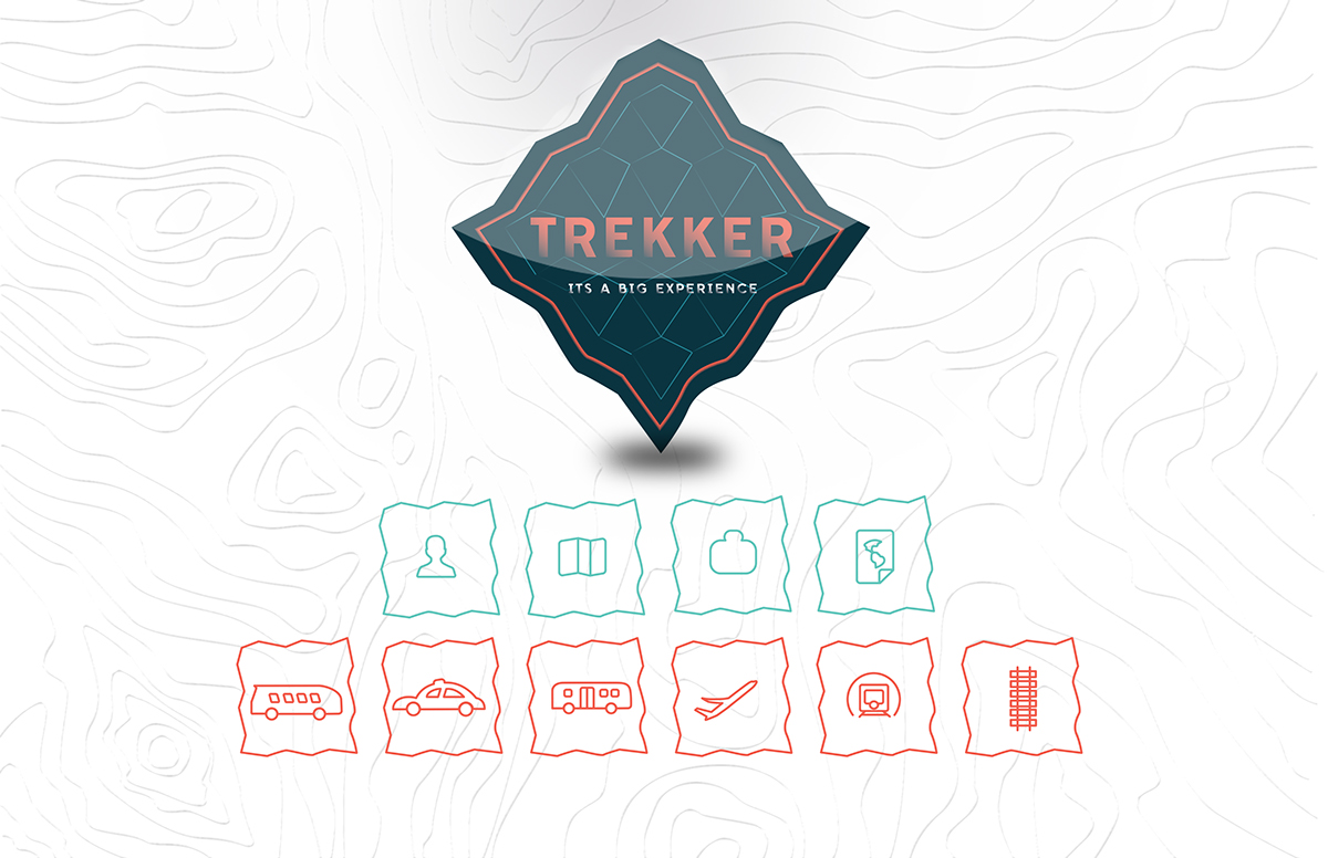 ui design traveling interactive user experience trekker young travelers  backpack