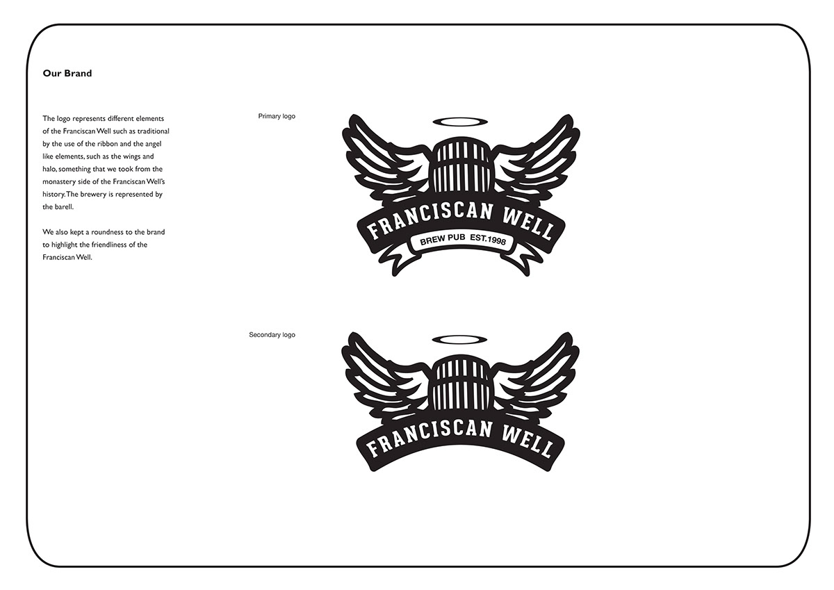 Franciscan Well  brewery rebranding stationary logo