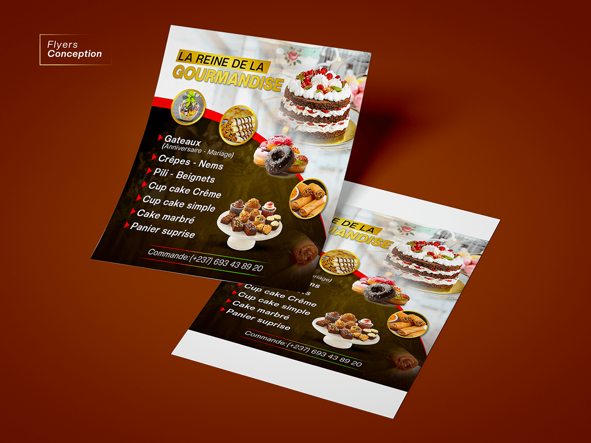 Patisserie design graphique affiche cake Food  cup cakes