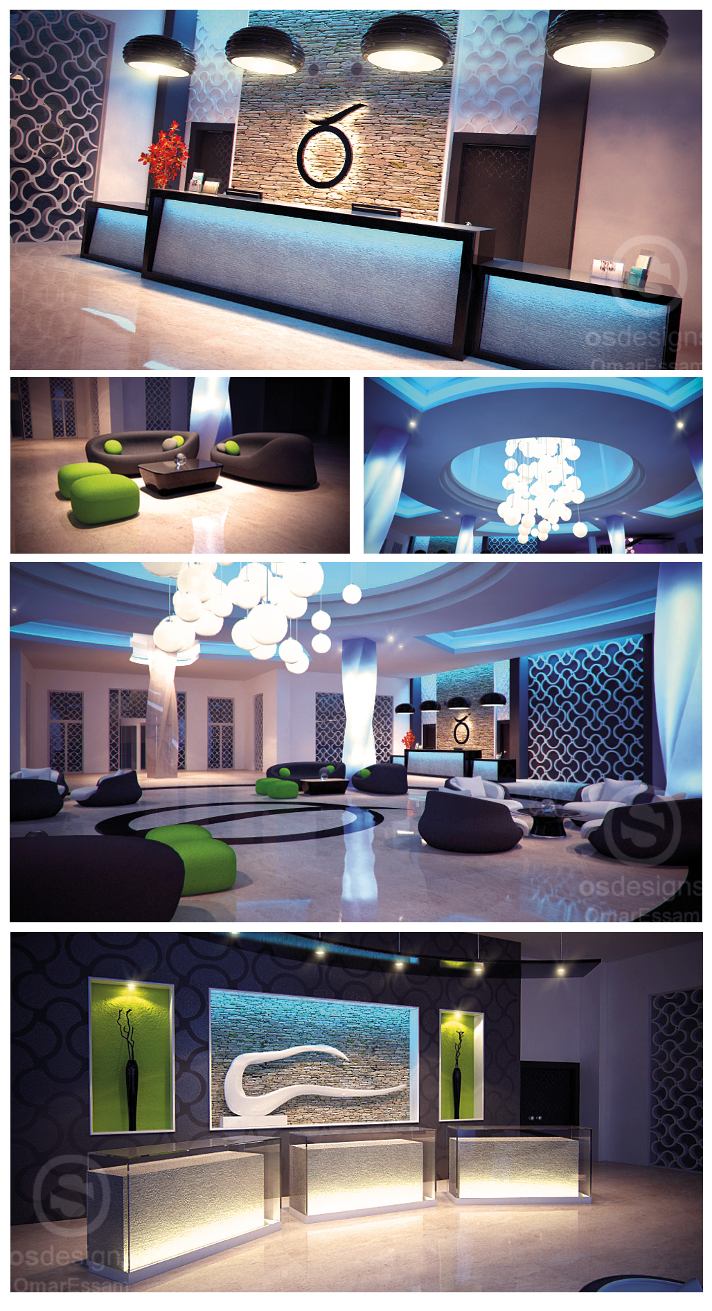 movenpick hotel cinema4d vray 3D visualization Interior Lobby lounge room hotel room bathroom nightclub restaurant cairo omar essam os designs