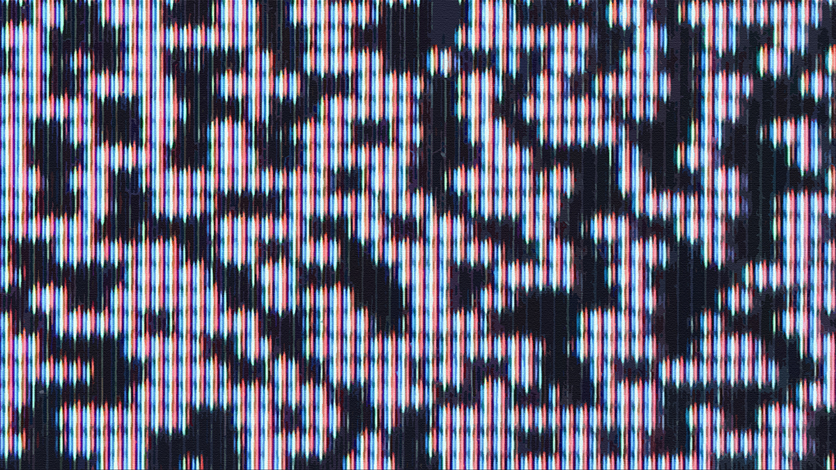 Adobe Portfolio error Glitch experimental pattern Repetition Technology television video process metaphor Paradox signal loss white noise rain post-digital
