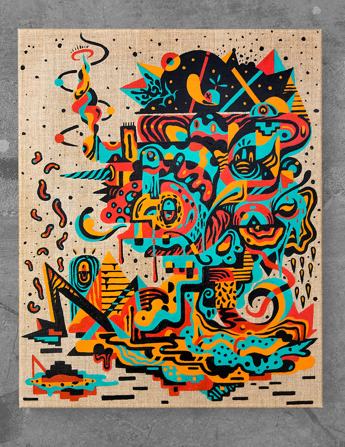 Adobe Portfolio FINEART canvas acrylic painting   Graffiti streetart FADER art abstract