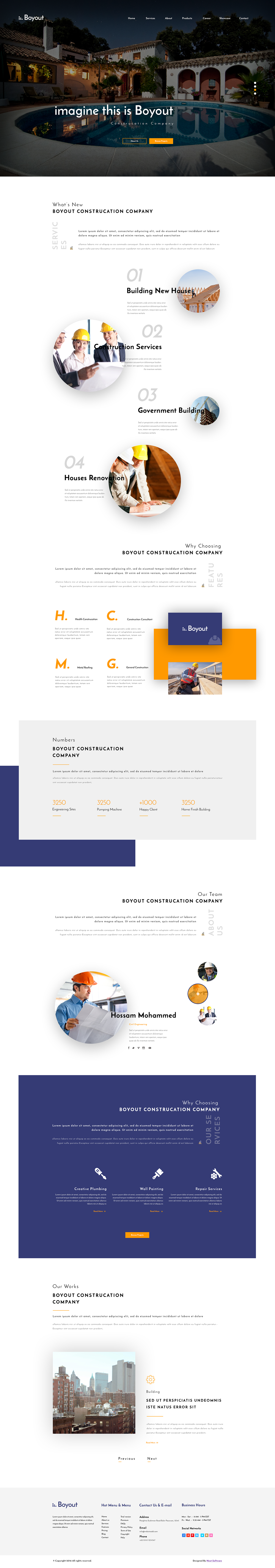 construcation UI&UX   psd Boyout Webdesign creative awesome realestate