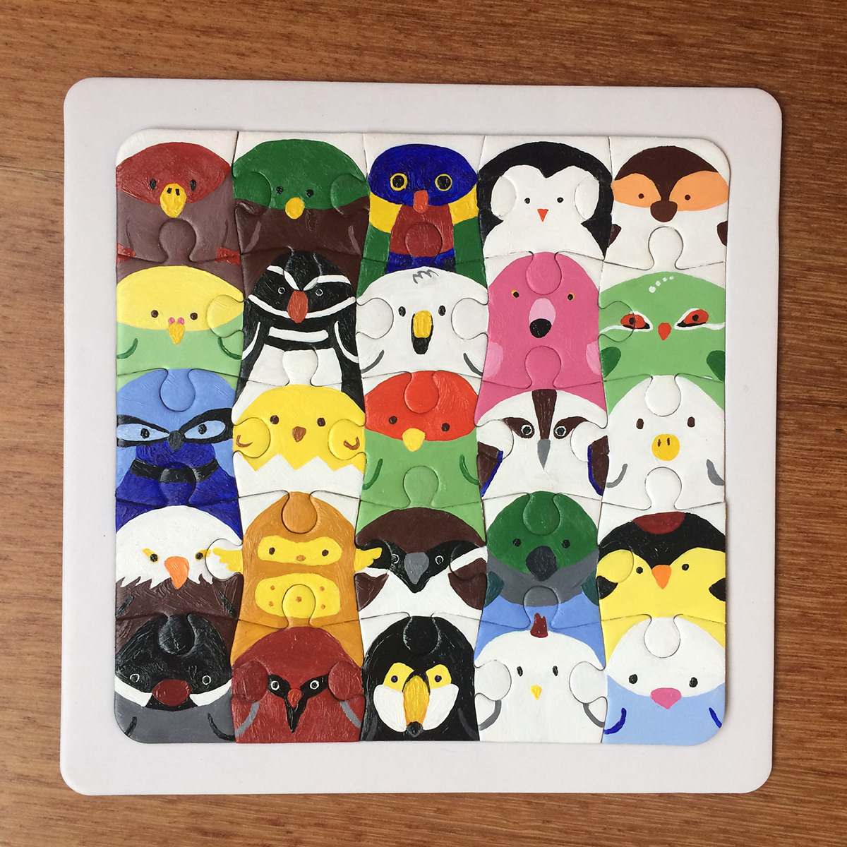 jigsaw puzzle puzzle toy bird birds cute Character design  children ILLUSTRATION  Fun