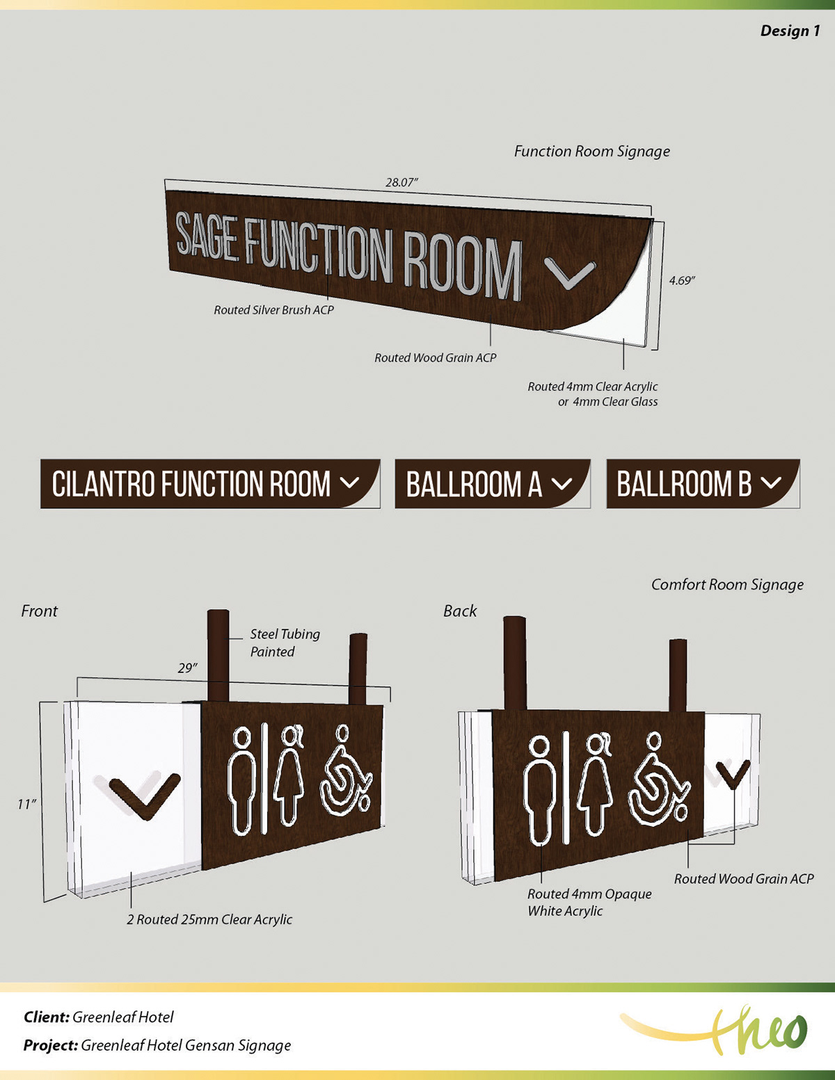 hotel Signage branding  SketchUP ILLUSTRATION  graphics Proposal
