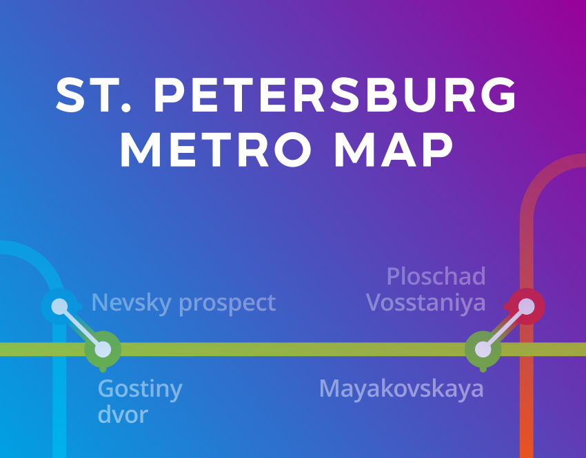 metro map scheme Saint-Petersburg Metro Map subway train bus Russia river Neva Baltic