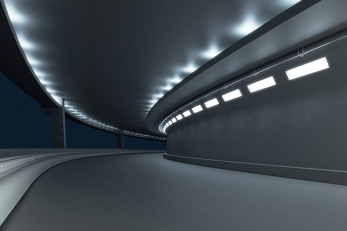 CGI magnetron moto 3D tunnel