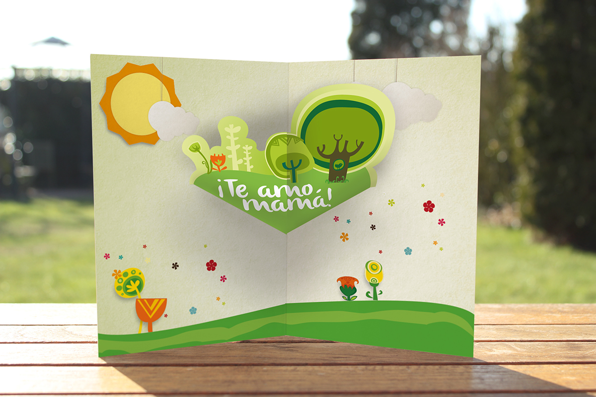 pop-up tarjeta festivo madres epson colombia diseño papel