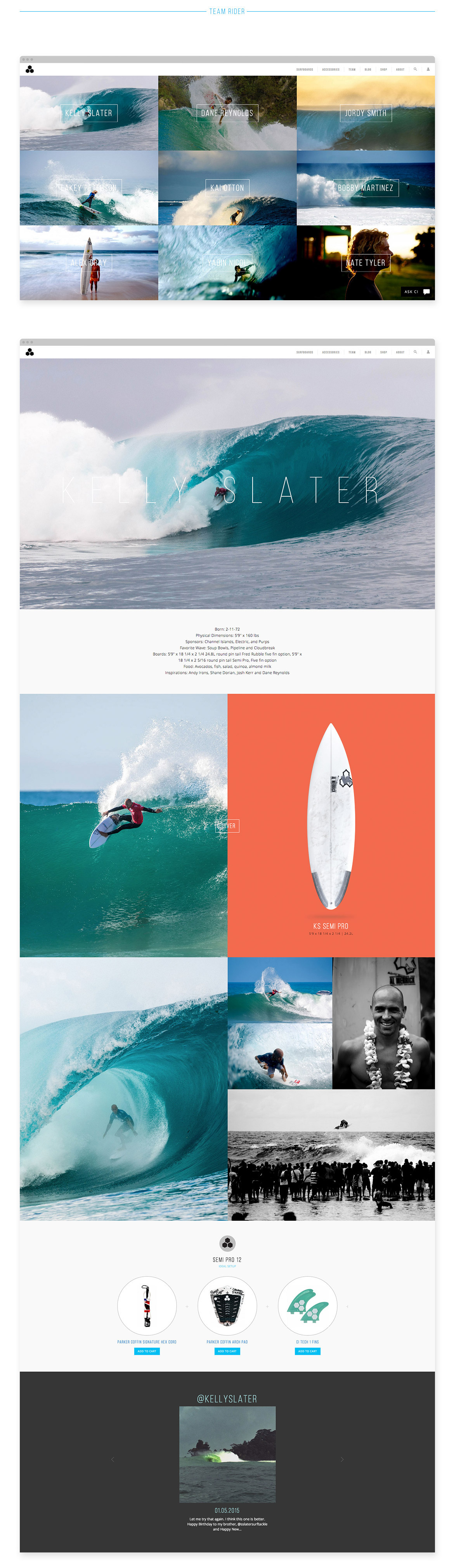 Website design Website Design Surf channel islands surfboards user interface user experience