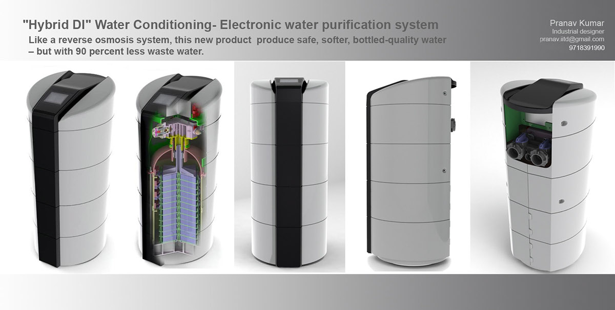 water hybrid deionization user interface touch panel luxury water purifier