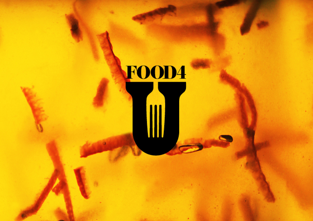 negative space  logo fork Food  design