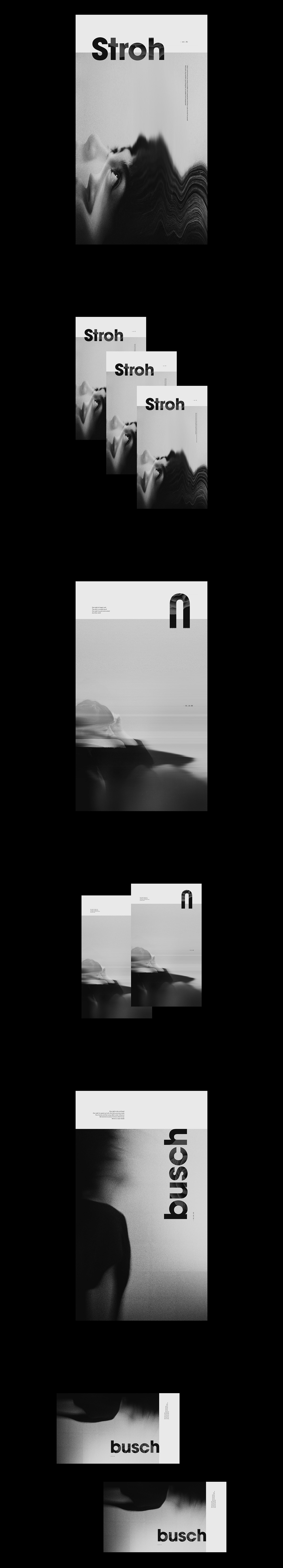 Strohbusch 35mm Canon Glitch grain poster black & white series