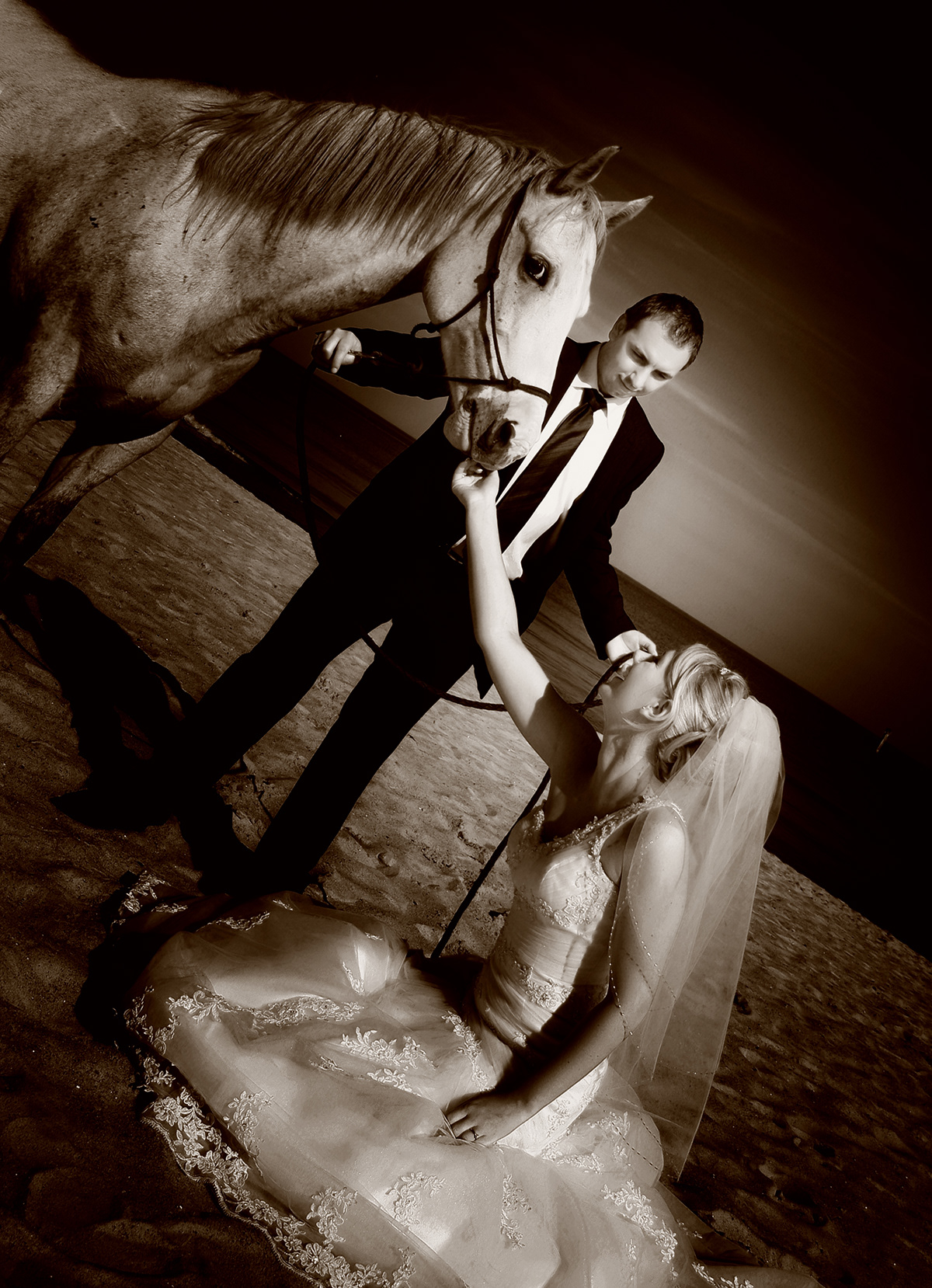 Wedding Photography  fotografia ślubna polskie morze horse