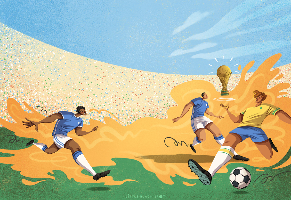 book cover Book Cover Design cover illustration Editorial Illustration football soccer sports sports illustration world cup