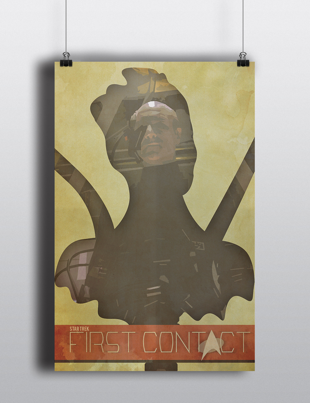 Star Trek borg first contact Data jean luc poster design redesign Promotional campaign