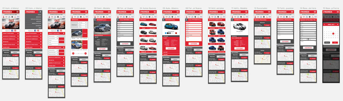 Fronza Car Dealer website redesign Website car dealer branding 