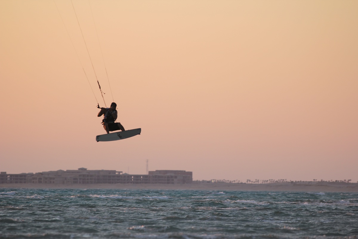 beach kite surfing surfing sports Watersports egypt Ras Sudr Kite extreme sports wind