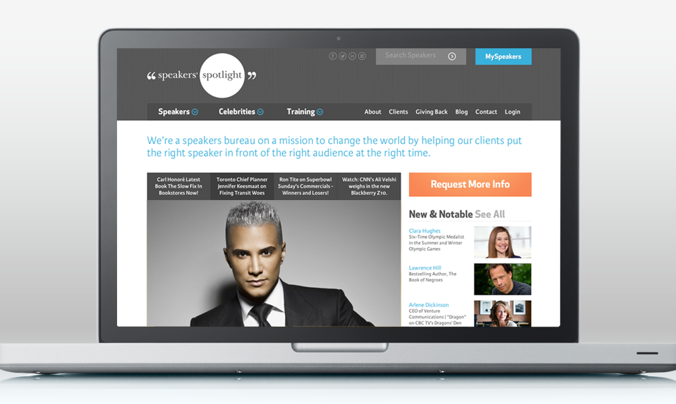 speakers Speakers Spotlight celebrities training Website Website Design Speaking Agency