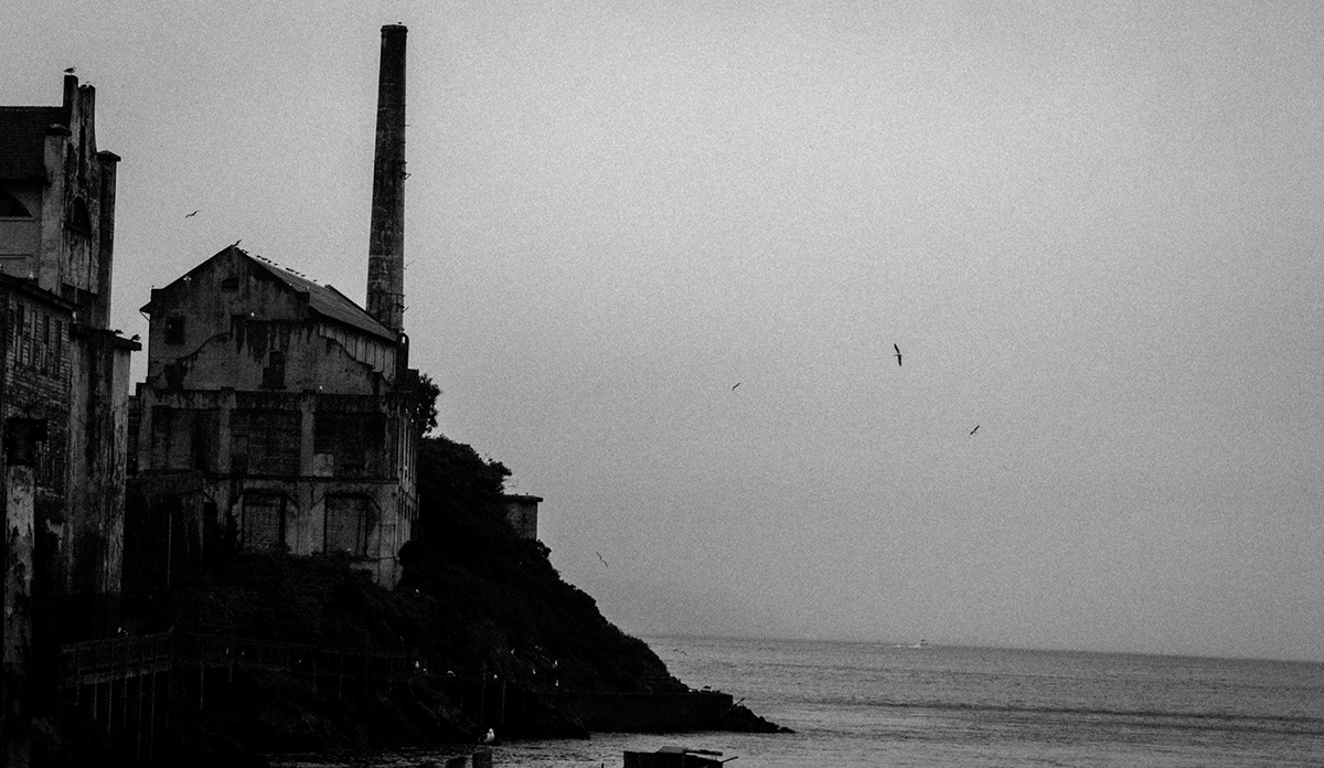 Alcatraz prison Jail san fransisco California The Rock exploration Penitentiary. Island black and white Al Capone usa maximum
