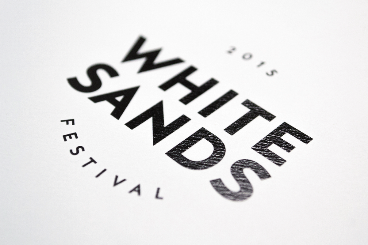 festival White sand branding  visual identity black and white Goodies poster black