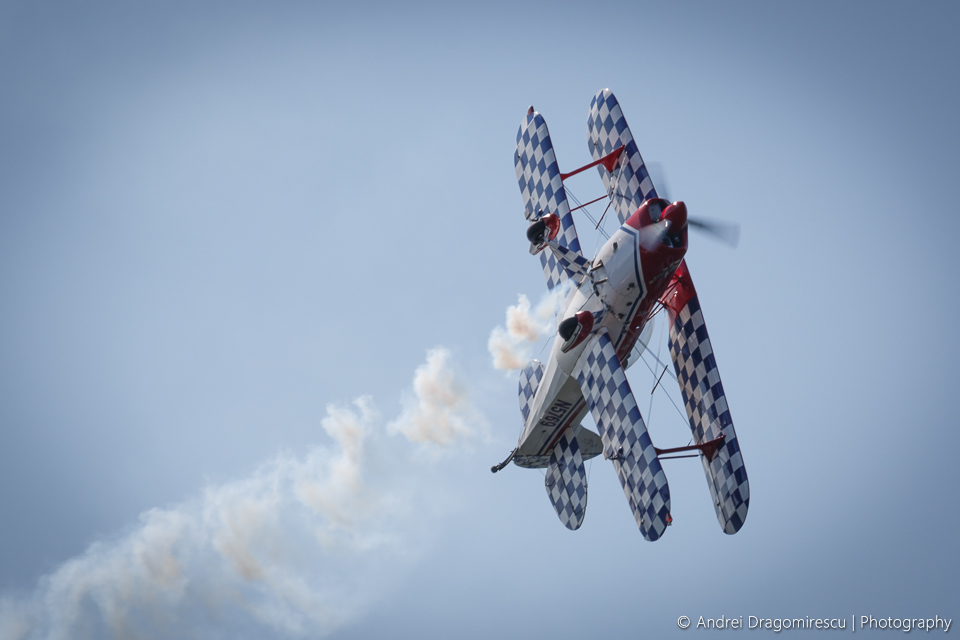 plane biplane aerobatics Smoke Trails Aeronautic Show Ciurel