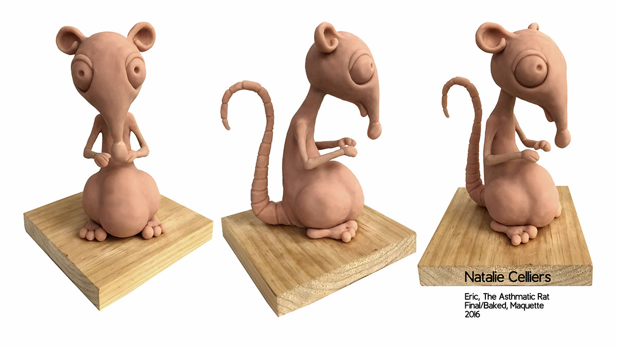 Eric the Rat Rat Character rat sculpey