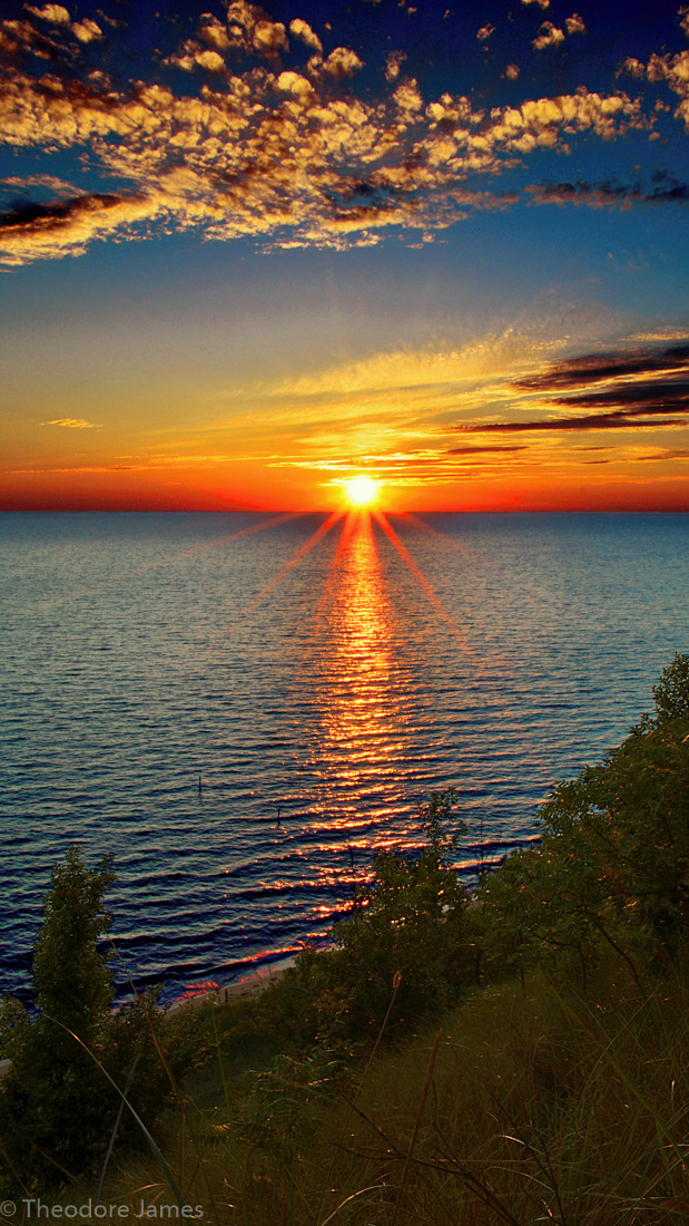 Adobe Portfolio lake michigan sunset change of seasons Michigan great lakes beach