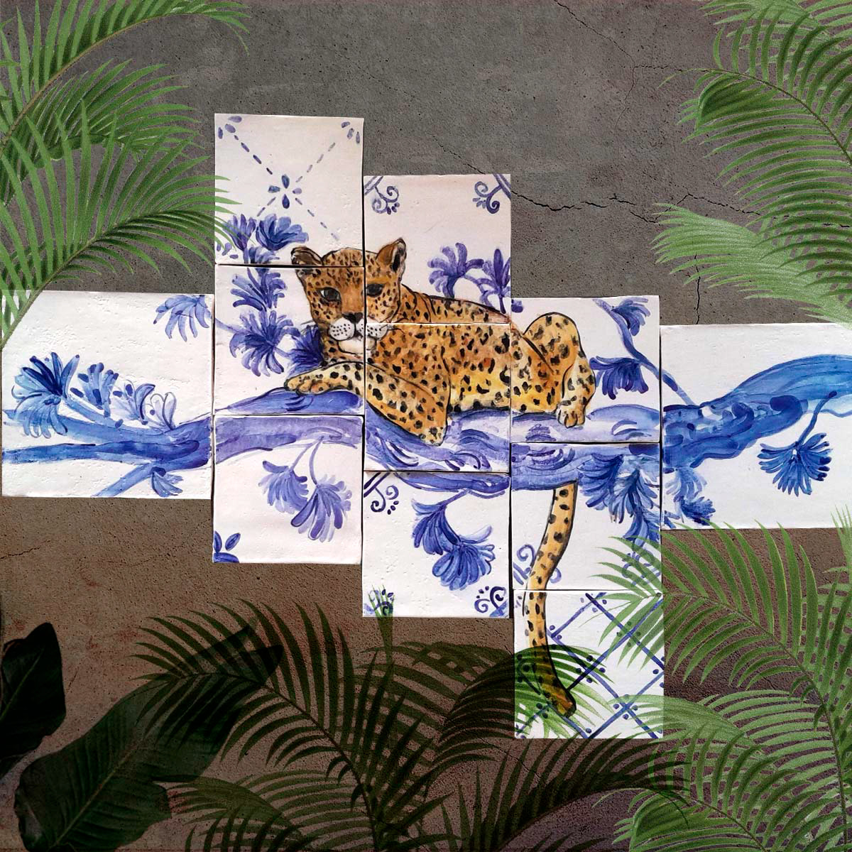 ceramic clay handmade leopard animal Nature azulejos handmadetiles