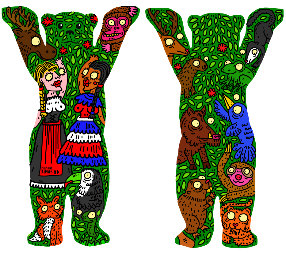 germany alemania CR costarica chepe ilustracion BuddyBear alianza colors animals TIPICO cultura oso bear funny